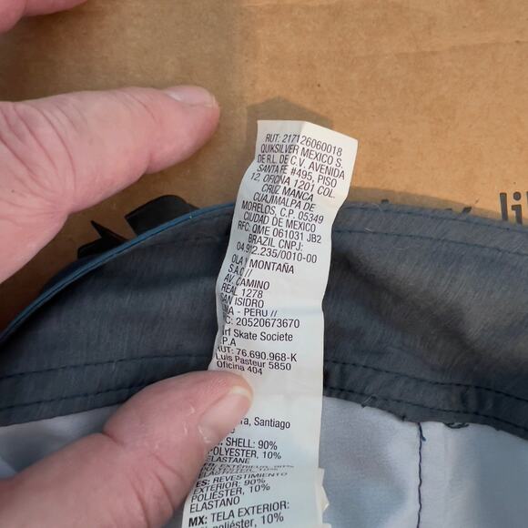 Quiksilver Bathing Suit Men 38W Side Pocket Hook/Loop Fly String Swim Beach Blue - Picture 12 of 16